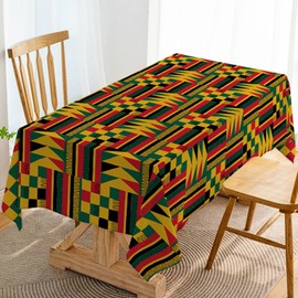 Hafangry Kwanzaa Tablecloth Black History Month Decorations Pan Afro African American Heritage Festival Celebration Party Supply Kitchen Dining Room Home Decor (60" x 84")