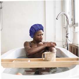 NOLITOY 1pc Men's Shower Cap Male Shower Hat Men Bath Stretch Hair Hat Bath Caps Shower Hat Women Hair Shower Cap Bath Shower Hat Reusable Shower Cap for Women Lace Headband