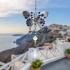 Persofine Window Hanging Suncatcher with Crystal,blue butterfly Garden Hanging Rainbow