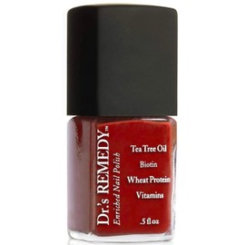 Dr’s Remedy Enriched Nail Polish: Non Toxic, All Natural, and Organic - Doctor Formulated: Strengthens, Restores, Heals, and Protects '24-Free' - RESCUE Red