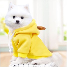 XIAOYU Puppy Dog Hoodie Cats Hoodies Pet Clothes Stylish Fruit Sweatershirt for Dog Cat Small Medium Pets, Banana, XL