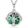 INFUSEU Healing Stone Tree of Life Necklace for Women Funny
