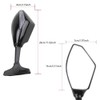 E-Bro Black Motorcycle Rearview Mirror with LED Turn Signal Lights