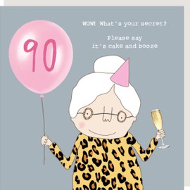Rosie Made A Thing What's Your Secret Female 90th Birthday Card Greeting Cards GFA018