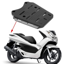 Fauitay Motorcycle Rear Luggage Rack, CNC Aluminum Alloy, Black, Compatible with Honda PCX 125 150 2014-2019