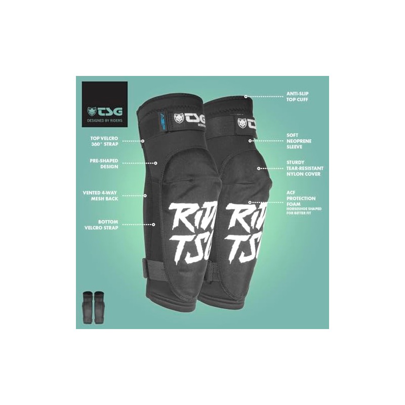 TSG Scout A Elbowguard, Ripped Black, M