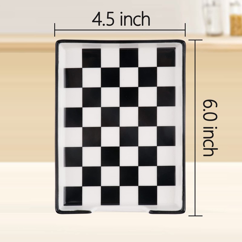 Spoon Rest,Ceramic Spoon Rest for Kitchen Counter Dishwasher Safe Marble