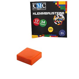 100 x Clamping Blocks Tiles Building Blocks 1 x 1 Nubs Compatible 34 Colours Free Choice of Colours (501 - Orange)