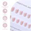 French Tip False Nails - White Pink Gradient Press On