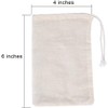 100 bolsas de muselina 100% algodón con cordón para jabón,