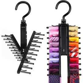 Jasinber Organizador de Corbatas, Soporte para Estante de Corbata, Corbata y Gancho para cinturón - 1 Pack