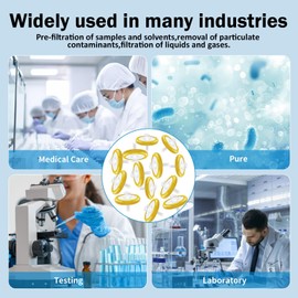 Xin Tester 100 PCS Non-Sterile Syringe Filter MCE Membrane 25mm Diameter 0.22um Pore Size Hydrofilic Syringe Lab Filters