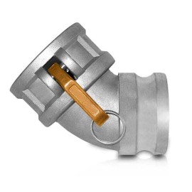 Gloxco Aluminum Type DA Cam and Groove Hose Fitting, 45 Degree Elbow, 2? Fema...