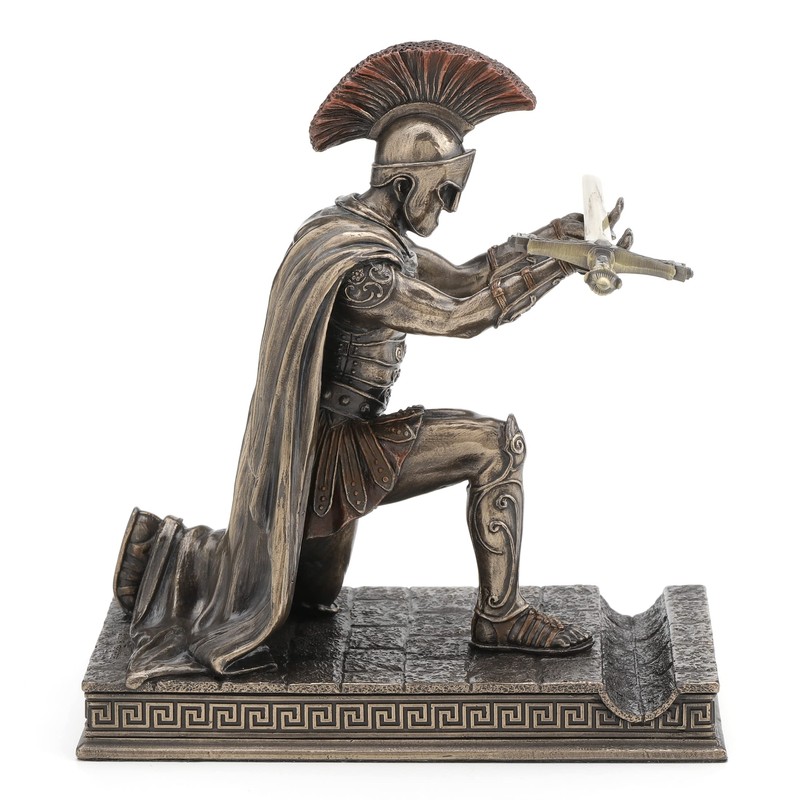 Veronese Design 7 1/8" Tall Roman Centurion Commander Kneeling Letter