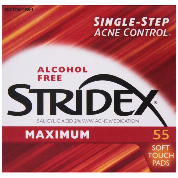 Stridex Pads, Maximum Strength, 55 ct