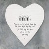 East of India Porcelein Heart Coaster 'The best things in