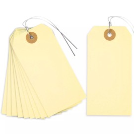 SallyFashion Blank Shipping Tags 120 PCS 4 3/4 X 2 3/8 Inches Manila Hang Tags
