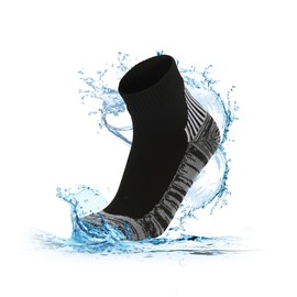 RANDY SUN Waterproof Socks, Fully Waterproof Socks, For Fishing, Skiing, Commuting, 3-Layer Waterproof, Crew SGS Certified, High Moisture Permeability, Windproof, Temperature Regulation, Cold Protection, Antibacterial, Odor Resistant, Motorcycling, Outdoors, Waterproof, Hiking, Climbing, Soccer, Camping, Men's, Women's, Sports Socks, 1 Pair