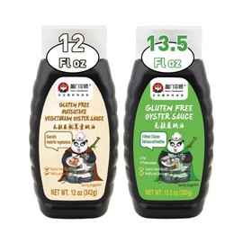 Sauce Grandmaster Oyster Sauce 2 Pack - 1 70%-Oyster Juice, 1 Matsutake - Gluten Free for Wings, Chicken, Beef, Pork, Seafood, Noodles, and More. Non GMO, No Preservatives, Vegan, BPA free