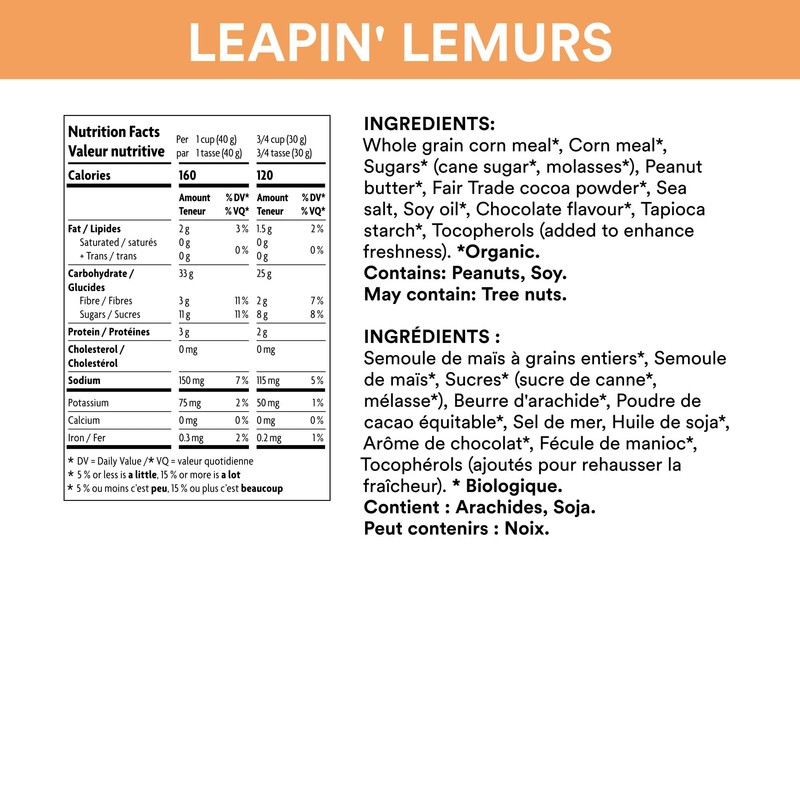 EnviroKidz Organic Leapin' Lemurs Cereal, 10 oz (Pack of 1),