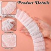 11 Yards White Double-Layer Pleated Lace Ruffle Trim for Sewing