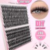 240-Piece DIY Eyelash Extensions Set, 0.07D Eyelashes, Individual False Eyelash