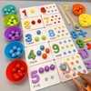 Montessori arithmetic toys for children, colorful silicone digital learning game