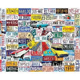 White Mountain Puzzles State Plates - 500 Piece Jigsaw Puzzle