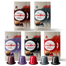 GIMOKA 100 Espresso Coffee pods Variety Pack compatible with Nespresso® Original Machines, Italian Espresso pods.
