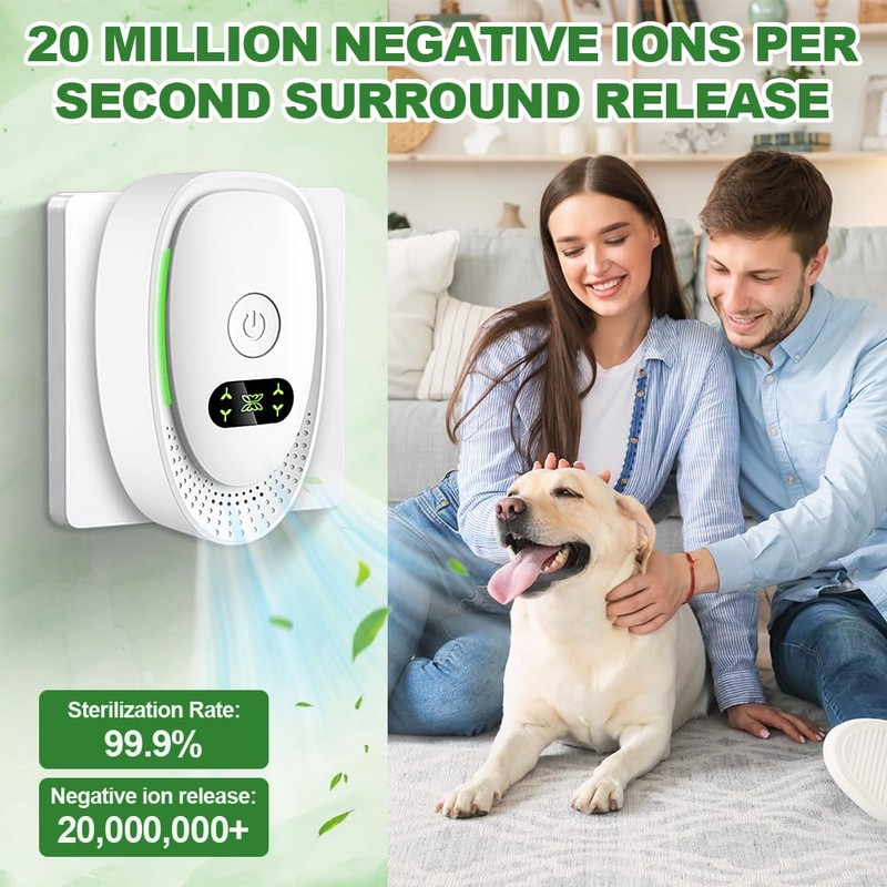 Wxeadu Plug-In Negative Ion Air Purifier, 4 Pack Plug in