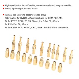 Aramox Kit de Chorro de Carburador, 20 Piezas Kit de Chorro Principal Piloto Juego Lento Ajuste para OKO KOSO PE PWK Carb