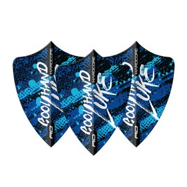 RED DRAGON Luke Humphries World Champion Blue Freestyle Dart Flights - 3 Sets Per Pack (9 Dart Flights Total)