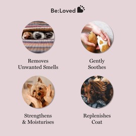 Be:Calm Pet Bundle - Soothing and Nourishing for Soft Skin, Glossy Coats, and Happier Pets, Tested on Humans, Natural Grooming Care, with Essential Oils, Made in the UK - Be:Loved (Set of 4)