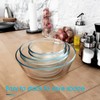NUTRIUPS 44oz Flat Bottom Tempered Glass Bowl, 8in Clear Glass