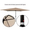 Trademark Innovations Rectangular Solar Powered LED Lighted Patio Umbrella -