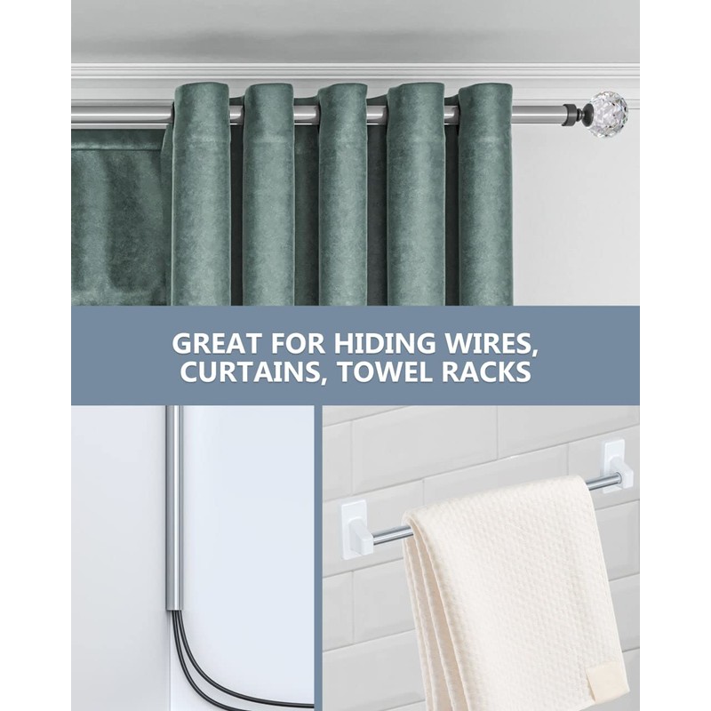 Skywin Shower Rod Cover - 2 Pack Silver 58 In