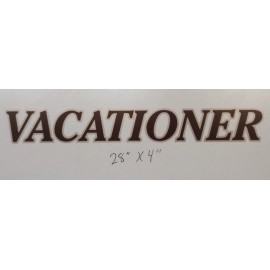 VOMELA HOLIDAY RAMBLER VACATIONER RV LOGO DECAL TAN/BROWN 28x4 GRAPHIC CAMPER TRAILER