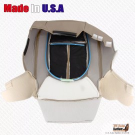 US Auto Nation 832-790-4949 2011 TO 2016 Ford F250 F340 F450 F550 Driver Passenger Leather Seat Cover Tan - Driver Bottom