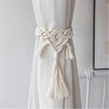 EXQULEG Pack of 2 Tiebacks Boho Curtain Holdbacks Cotton Rope
