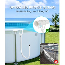 Teisaiko Upgraded 5-Pack Solar Cover Holder for Above Ground Pool, Solar Pool Cover Holder, U-Shaped Iron Tube Set for Framed Above-Ground Swimming Pools, Keep Solar Blankets Off The Ground (5-Pack)