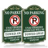 FKNSGR No Parking Sign 2 Pack, 12 x 18 inches,