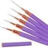Keepzi Thin Fine Line Nail Art Brush, 5 Pack Skinny