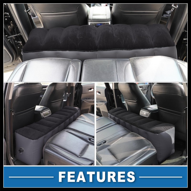 Hihaha Car Air Inflation Mattress Rear Seat Air Travel Bed