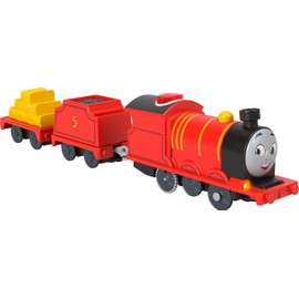 ​Thomas & Friends Motorized Toy Train Talking James Battery-Powered Engine with Sounds & Phrases for Pretend Play Preschool Kids Ages 3+ Years