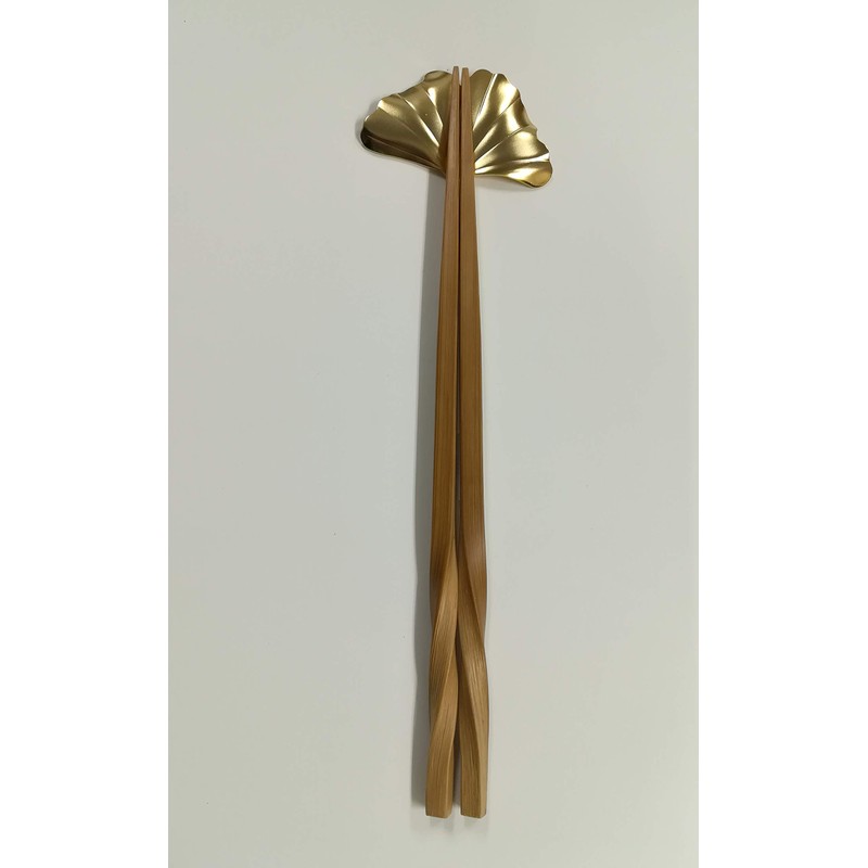 Leaf Traley "Leaves Branches" Ginkgo Gold ~ Gorgeous Elegant Chopsticks