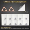 AMTOVL 10PCS Triangle Cutter Heads R Angle for Pneumatic Chamfering