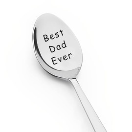 Best Dad Ever Gifts Coffee Tea Spoon for Dad Birthday Gifts from Kids Funny Daddy Gifts from Daughter Son Wedding Gifts for Father in Law Gift Ideas I Love You Gifts for Him Retirement Gifts for Dad