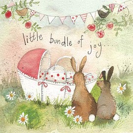 ALEX CLARK Bundle of Joy Baby Girl Card