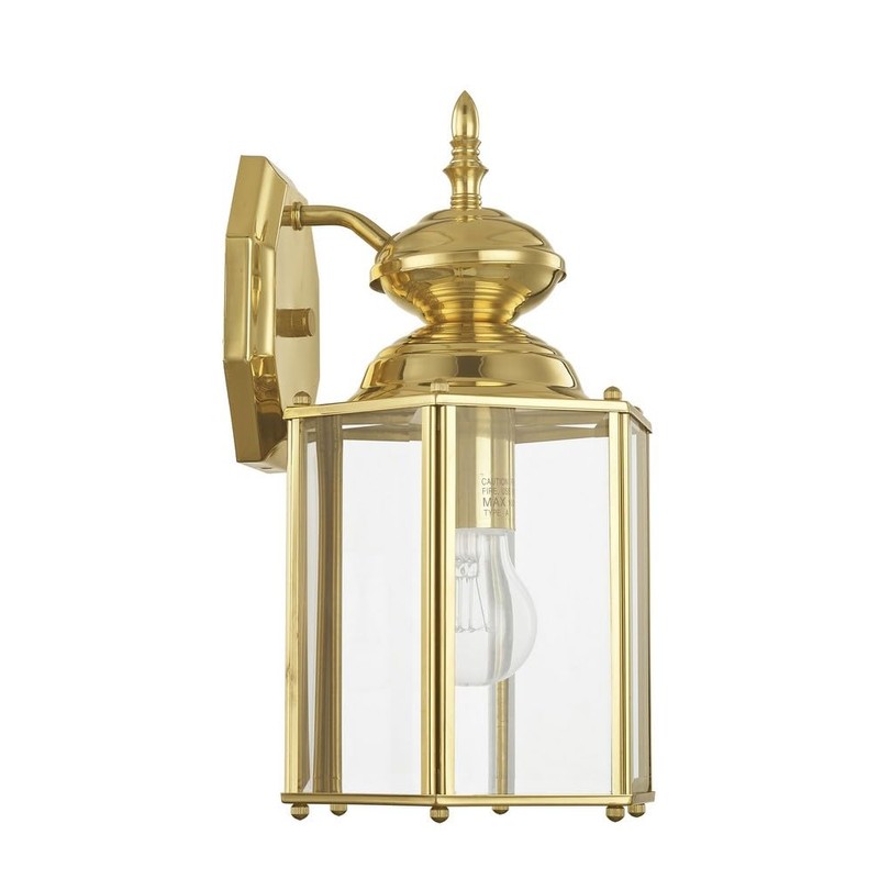 Livex Lighting 2007-02 Outdoor Wall Lantern with Clear Beveled Glass