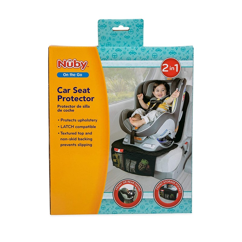 Nuby Deluxe Car Seat Protector, Black Mat for use Under